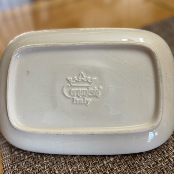 Lovely Erbe Aromatiche Ceramic Cheese Plate - Picture 7 of 12